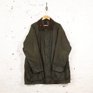 Barbour Border Wax Jacket Coat - Green - XL