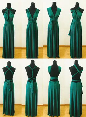 Charming Dark Green Bridesmaid Dresses,Convertible Dresses, Multiway Women Dresses