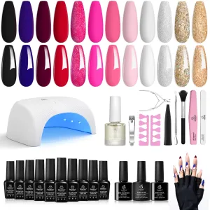 Charming Diva Manicure Kit: Nail Art Gels, Tools, Accessories and Care Essentials