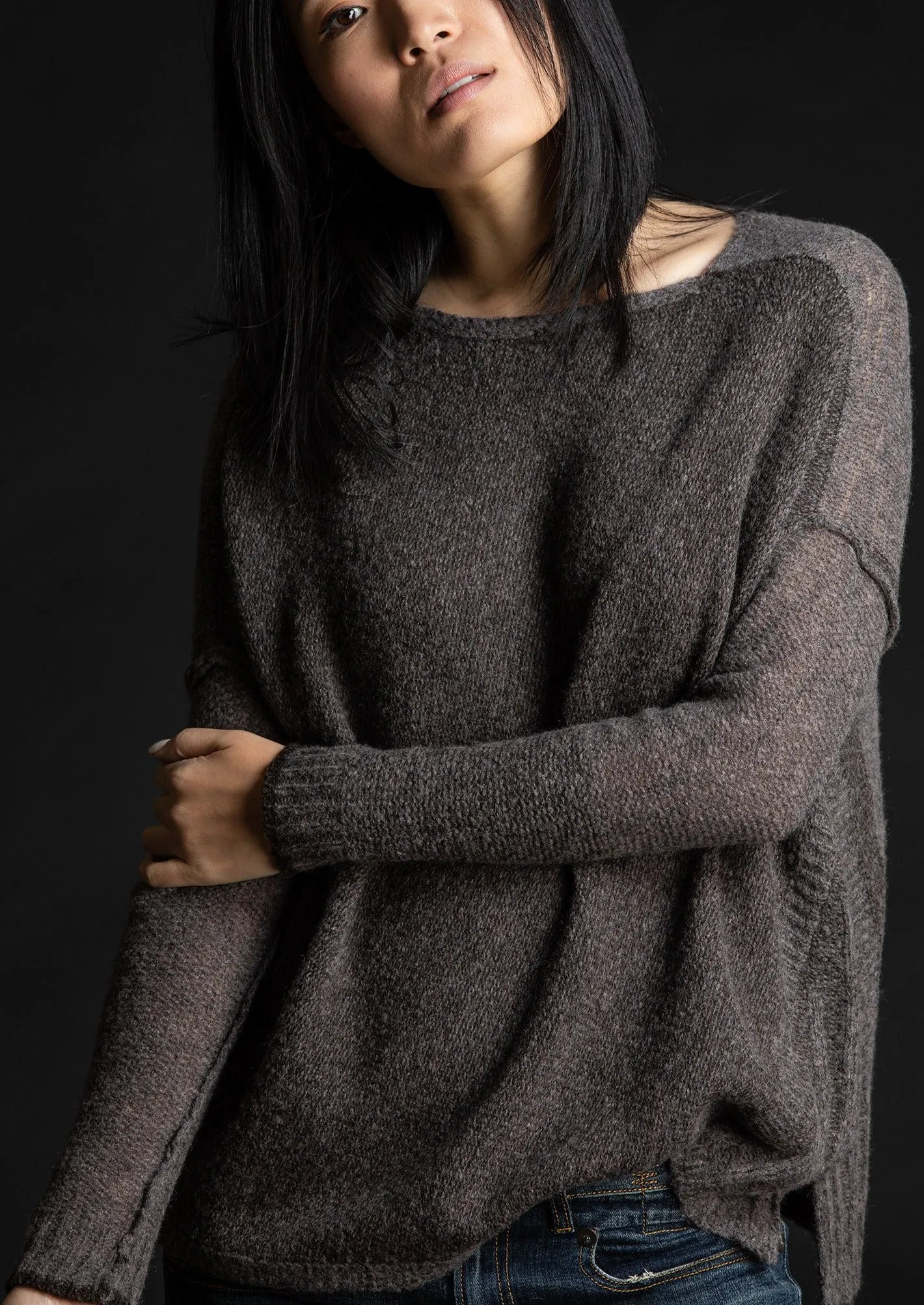Dreamy Reversible Pullover, Musk Chocolate