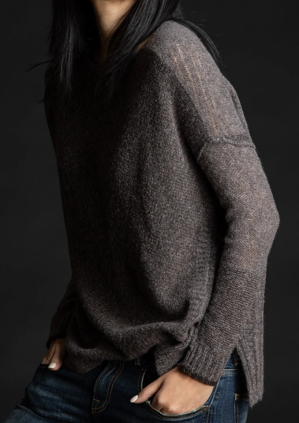 Dreamy Reversible Pullover, Musk Chocolate