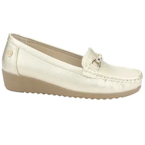 Mocasin Chalada Mujer Malu-2 Dorado Casual