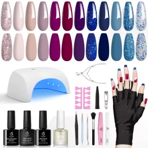 Polar Afterglow Manicure Kit: Nail Art Gels, Tools, Accessories and Care Essentials