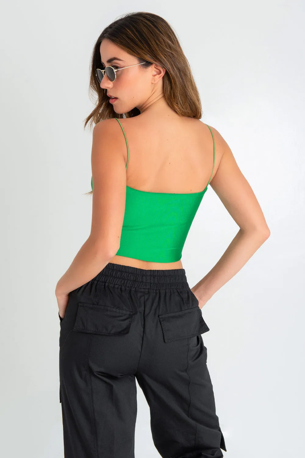 Top satinado tirantes elásticos